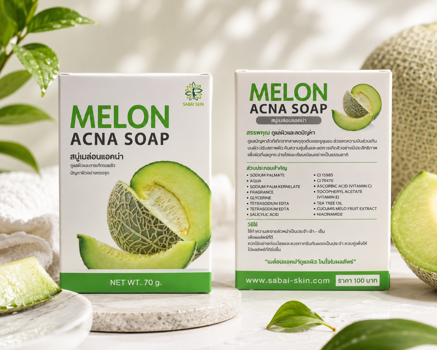 Melon Soap  Refreshing & Soft Skin Care