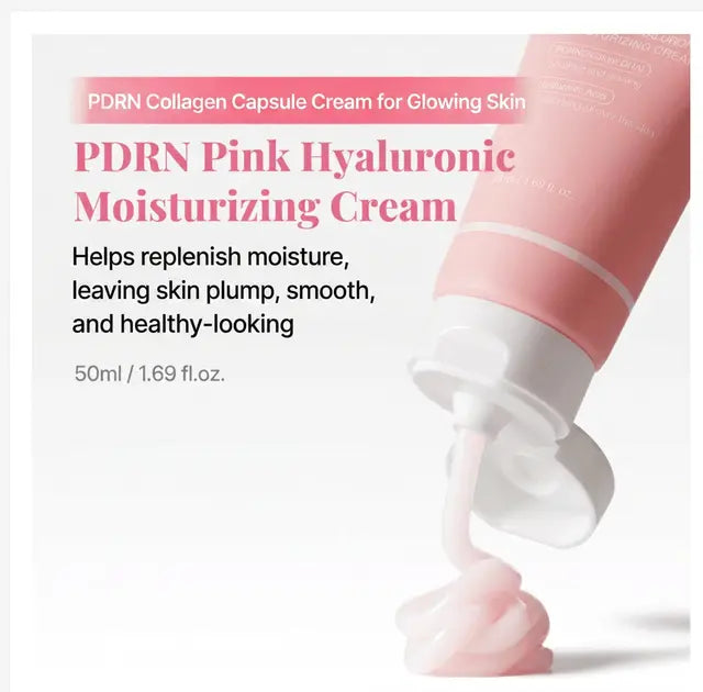 MEDICUBE PDRN Pink Hyaluronic Moisturizing Cream, Lightweight Korean Moisturizer for Radiant Skin