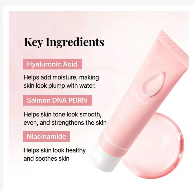 MEDICUBE PDRN Pink Hyaluronic Moisturizing Cream, Lightweight Korean Moisturizer for Radiant Skin