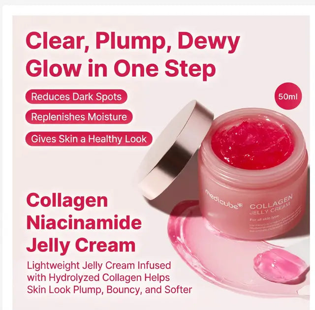 MEDICUBE Collagen Jelly Cream, Korean Jelly Cream for Firm, Radiant Skin