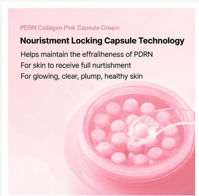 MEDICUBE PDRN Pink Collagen Capsule Cream, Korean Capsule Cream for Radiant Glass Skin