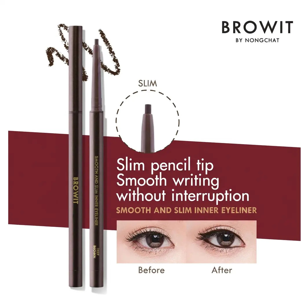 BROWIT Waterproof Slim Eyeliner Precision Twist Up Pencil