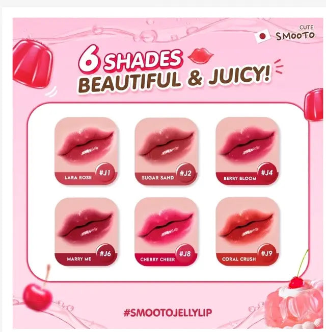 Fruity Lip Gloss Jelly Tube Hydrating Shine Lightweight Formula