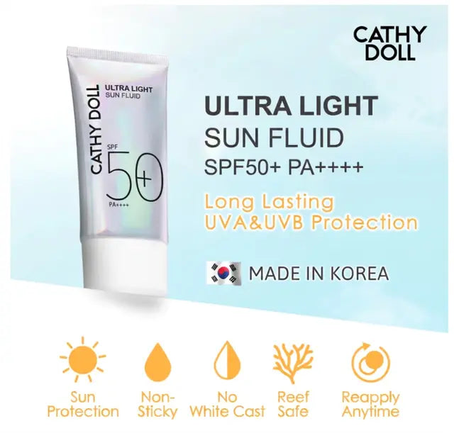 Cathy Doll Sunscreen SPF50+ PA Lightweight Fast Absorbing UV Protection