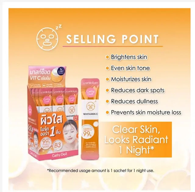 Cathy Doll Overnight Sleeping Mask Hydration or Brightening Treatment