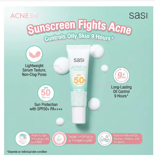 SASI Acne Sol Complete Acne Care Kit Oil Control Clear Skin Routine