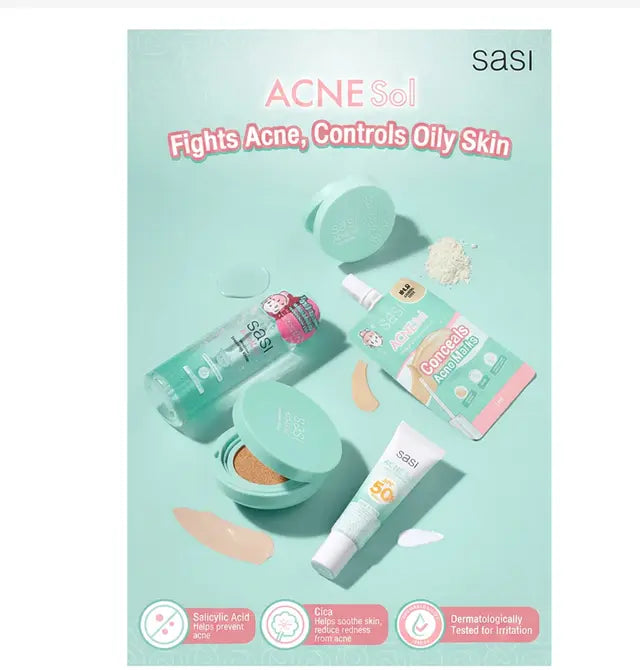 SASI Acne Sol Complete Acne Care Kit Oil Control Clear Skin Routine