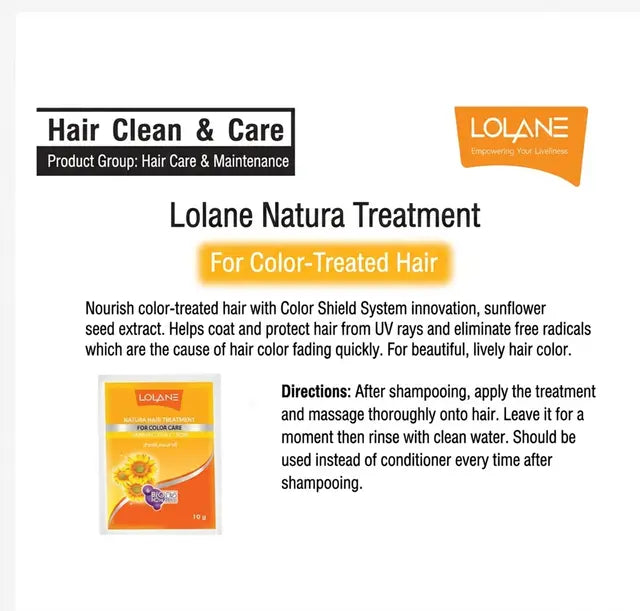 Lolane Natura Hair Treatment Sachets 10 Pack Professional Repair Nourish Thailand