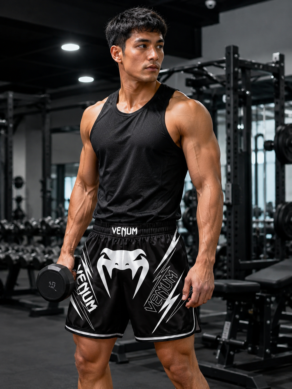 MMA Muay Thai Boxing Shorts, Quick-Dry Lycra Training Shorts