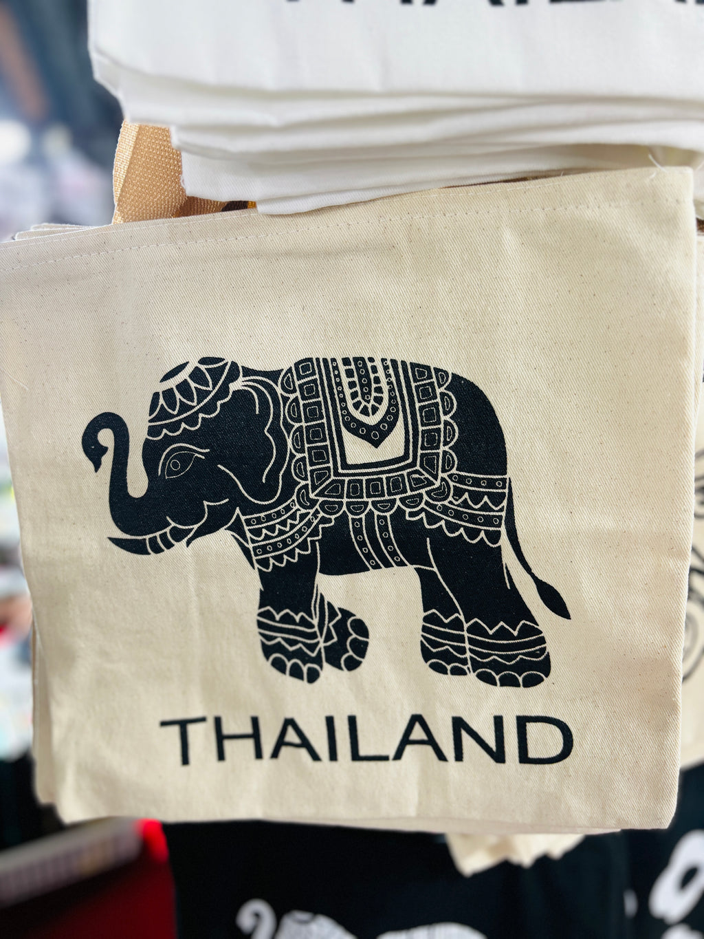 Authentic Thai Embroidered Shoulder Bags Handmade Elephant Design