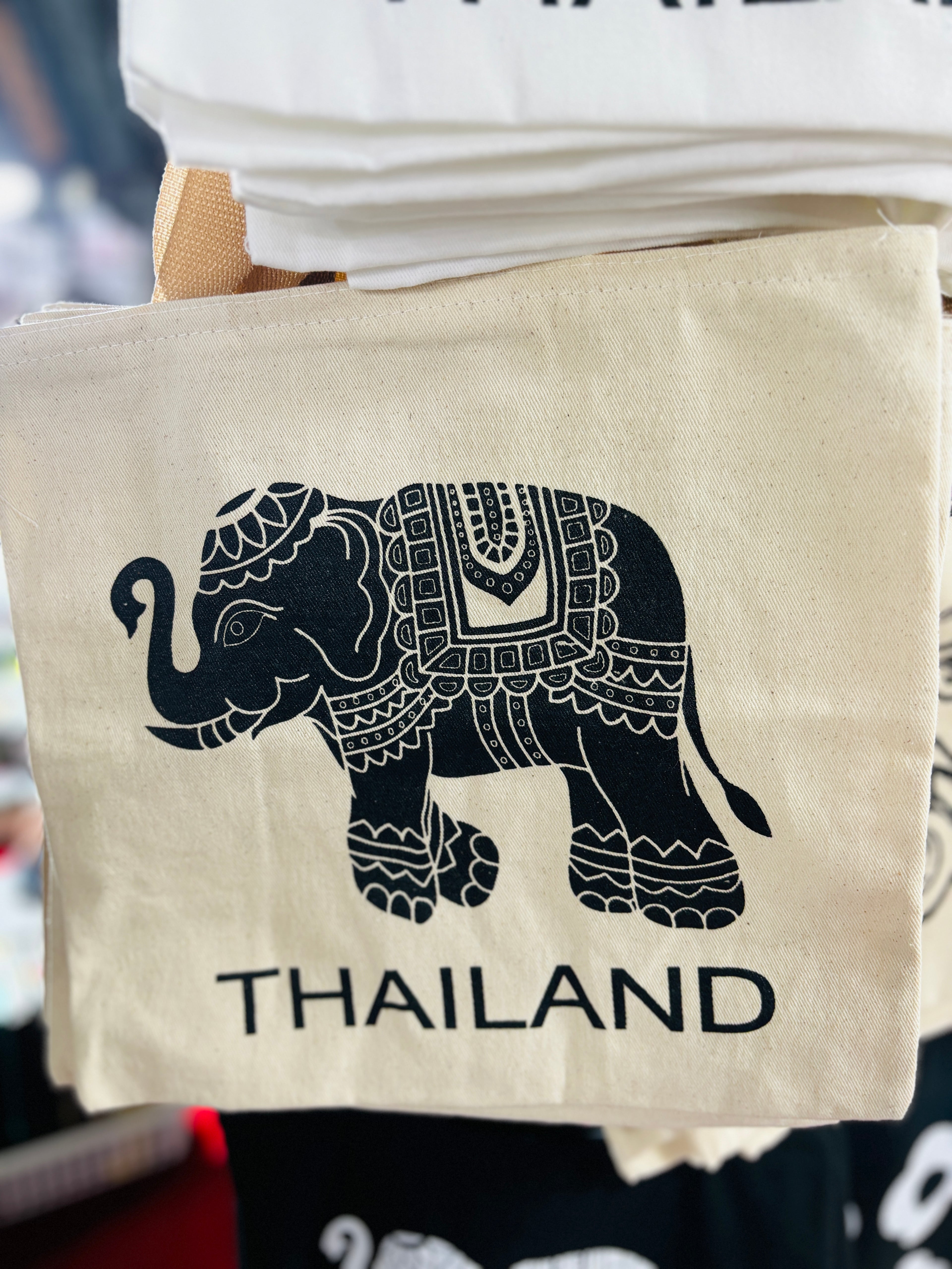 Authentic Thai Embroidered Shoulder Bags Handmade Elephant Design