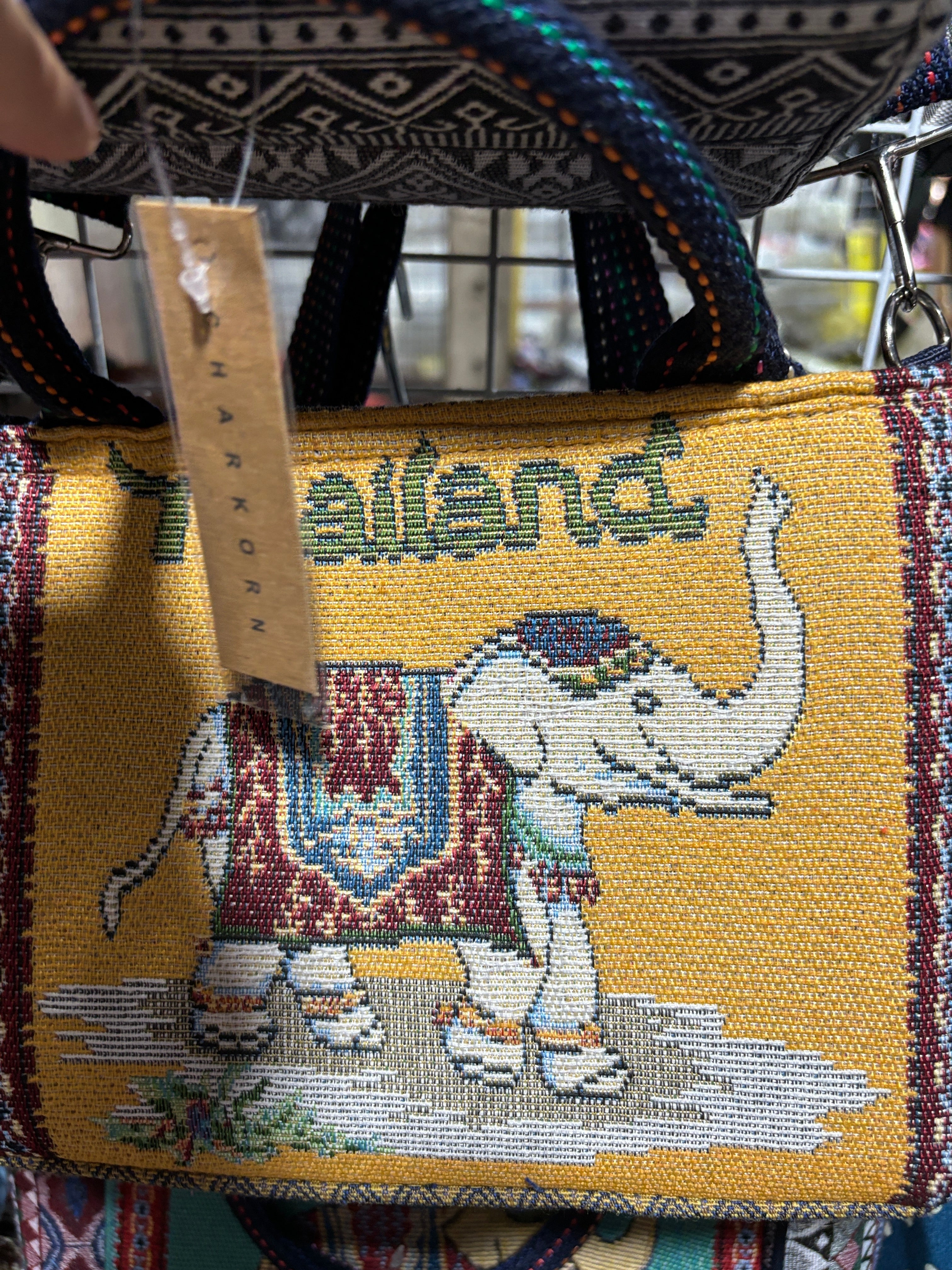Authentic Thai Embroidered Shoulder Bags Handmade Elephant Design