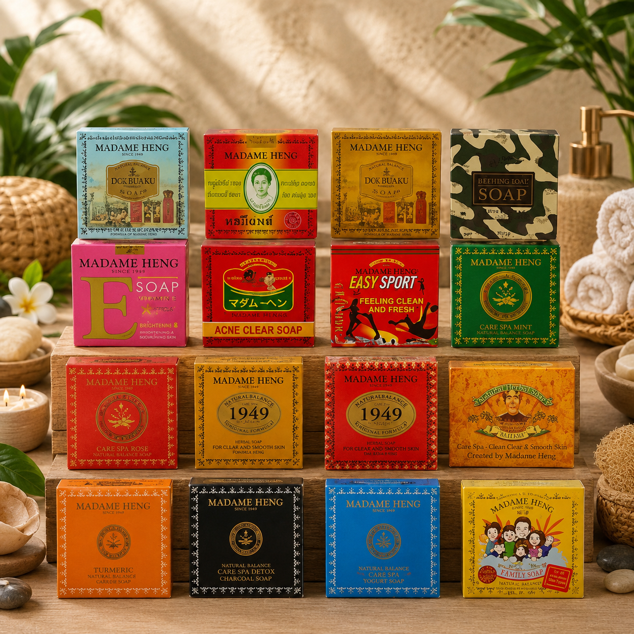 Madame Heng Soap Collection Natural Thai Herbal Cleansing Bars