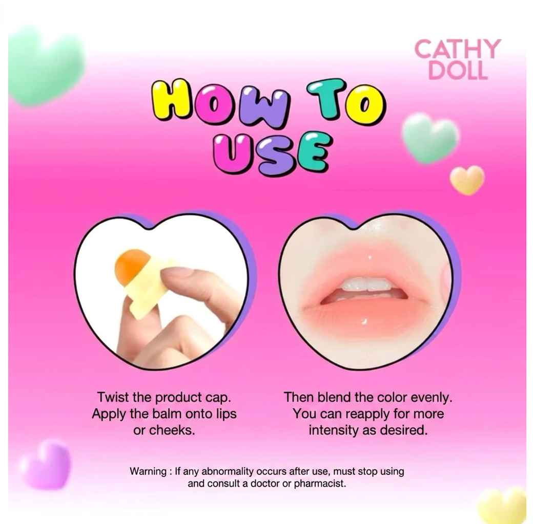 Cute Bear Jelly Lip Balm Set 4 Pack Hydrating Glossy Tint