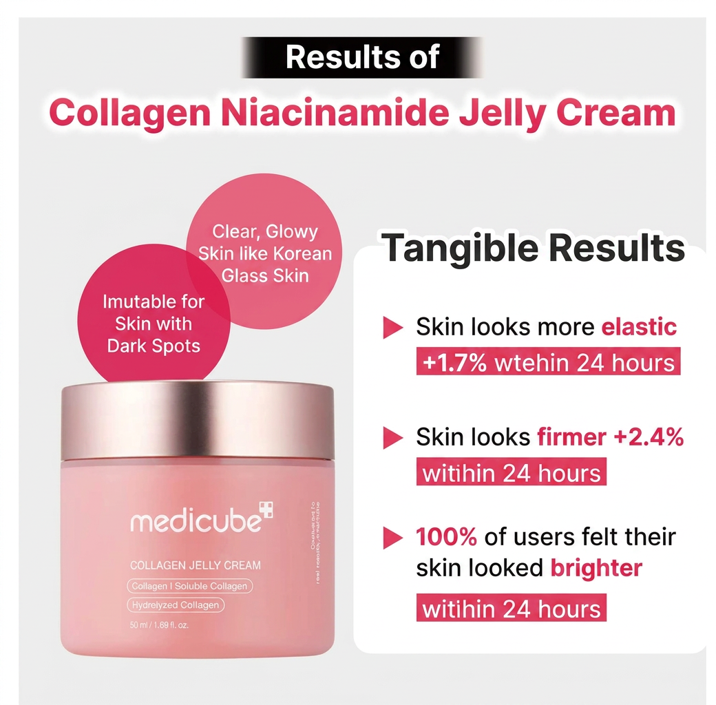 MEDICUBE Collagen Jelly Cream, Korean Jelly Cream for Firm, Radiant Skin