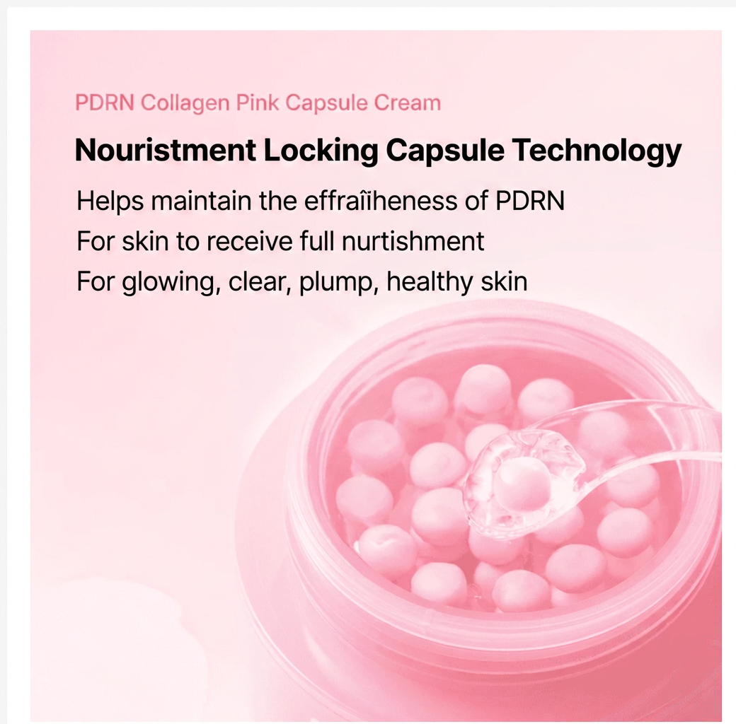 MEDICUBE PDRN Pink Collagen Capsule Cream, Korean Capsule Cream for Radiant Glass Skin