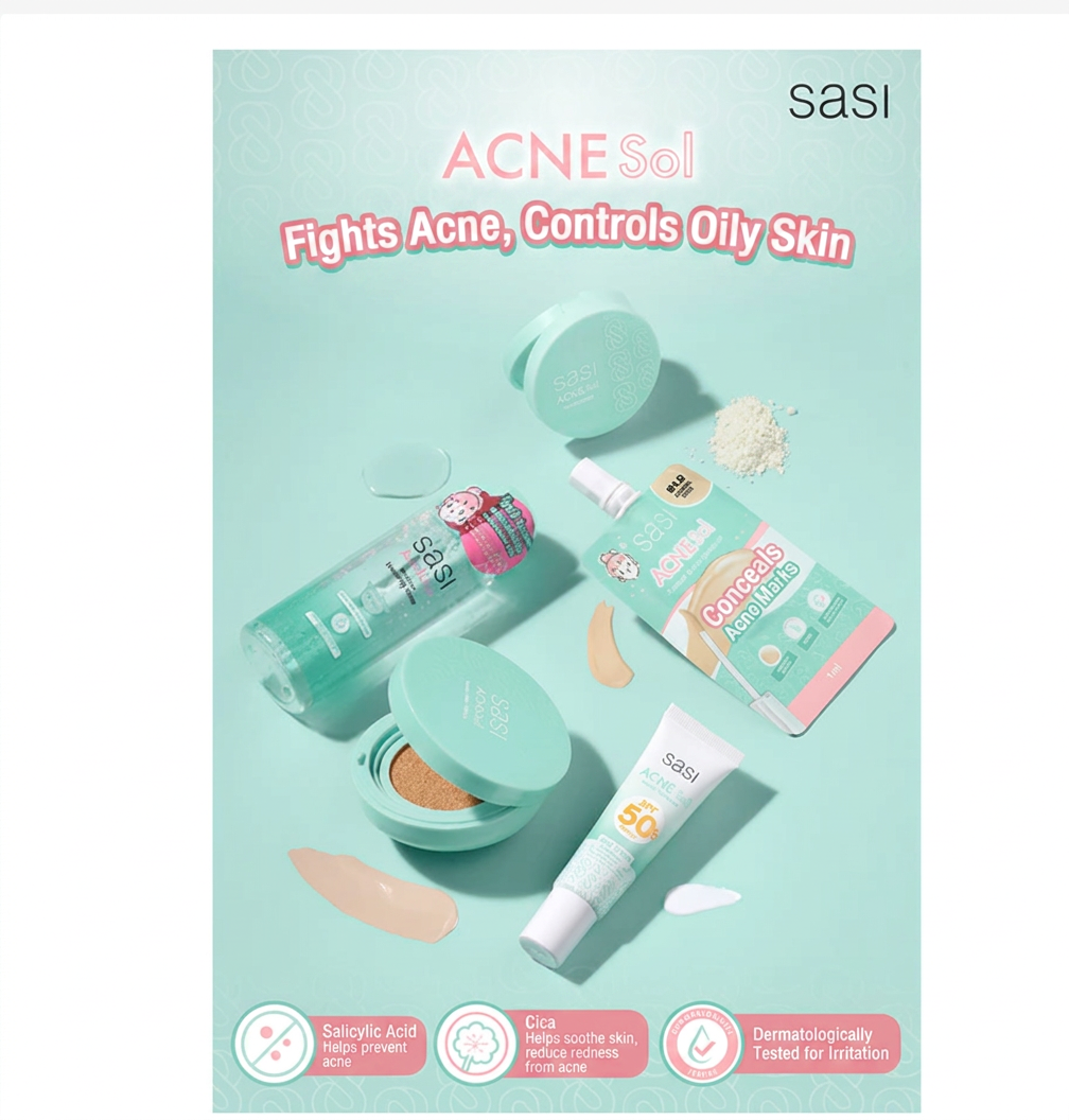 SASI Acne Sol Complete Acne Care Kit Oil Control Clear Skin Routine