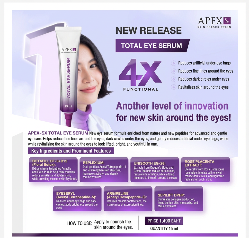 APEX-SX Total Eye Serum Advanced Peptide Anti Aging Dark Circles Firming