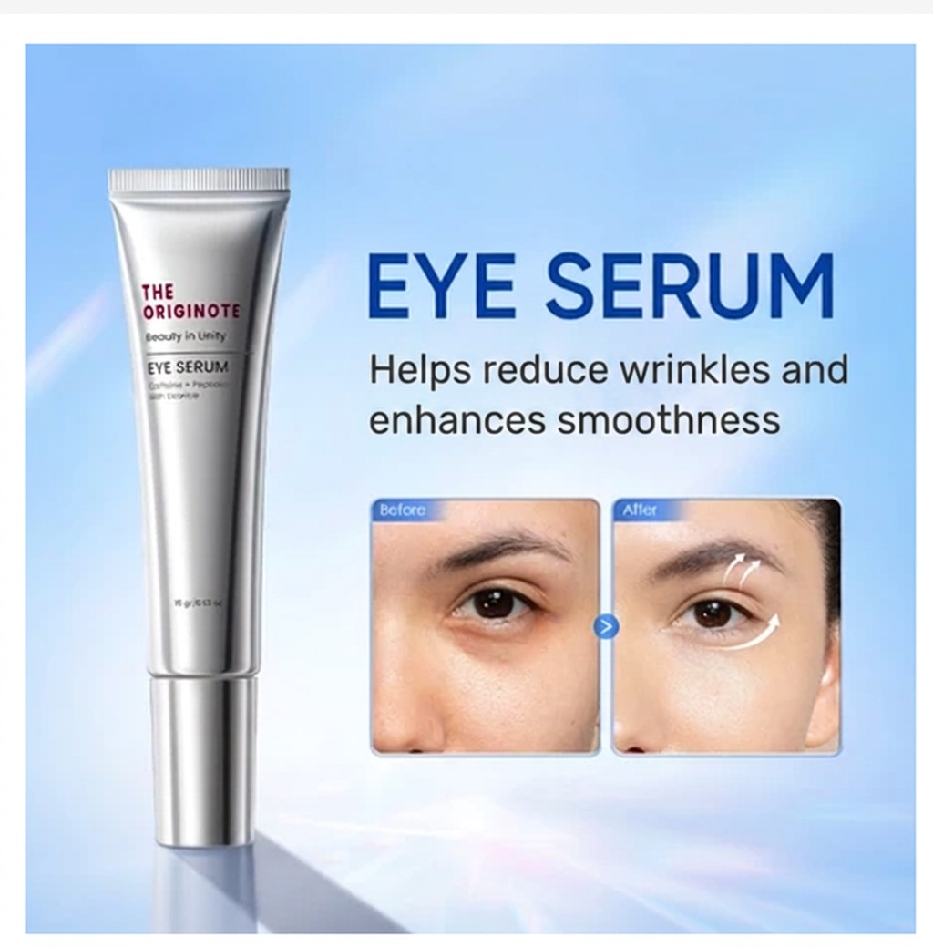 Caffeine Peptide Eye Serum Dark Circles Puffiness Anti Aging Hydration