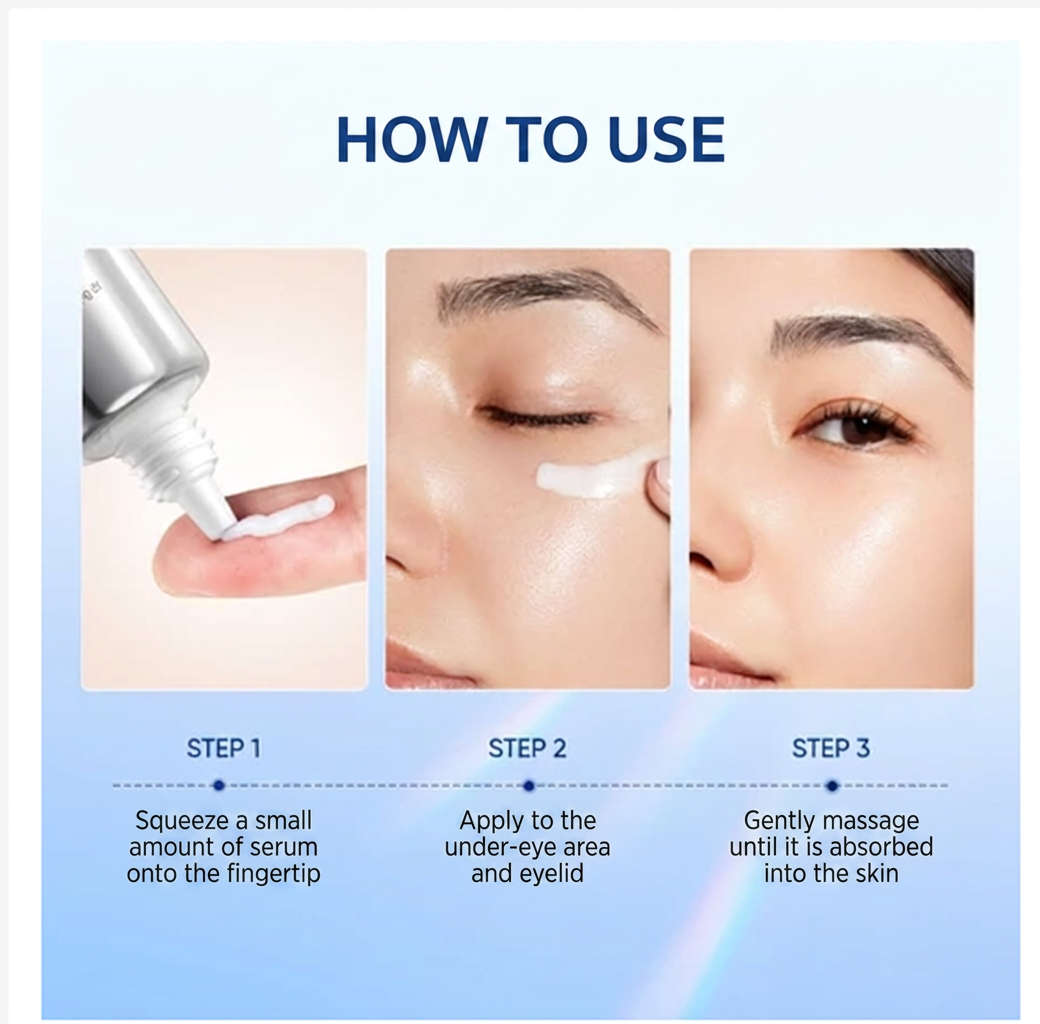 Caffeine Peptide Eye Serum Dark Circles Puffiness Anti Aging Hydration