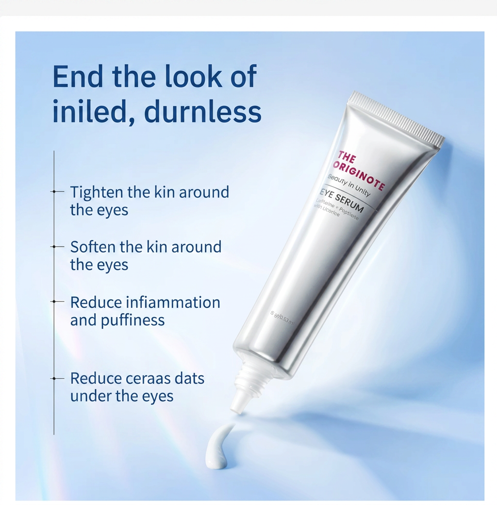 Caffeine Peptide Eye Serum Dark Circles Puffiness Anti Aging Hydration