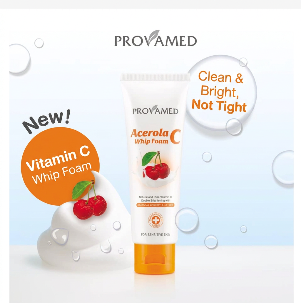 Vitamin C Facial Cleanser Brightening Foam Deep Clean Glow Skin