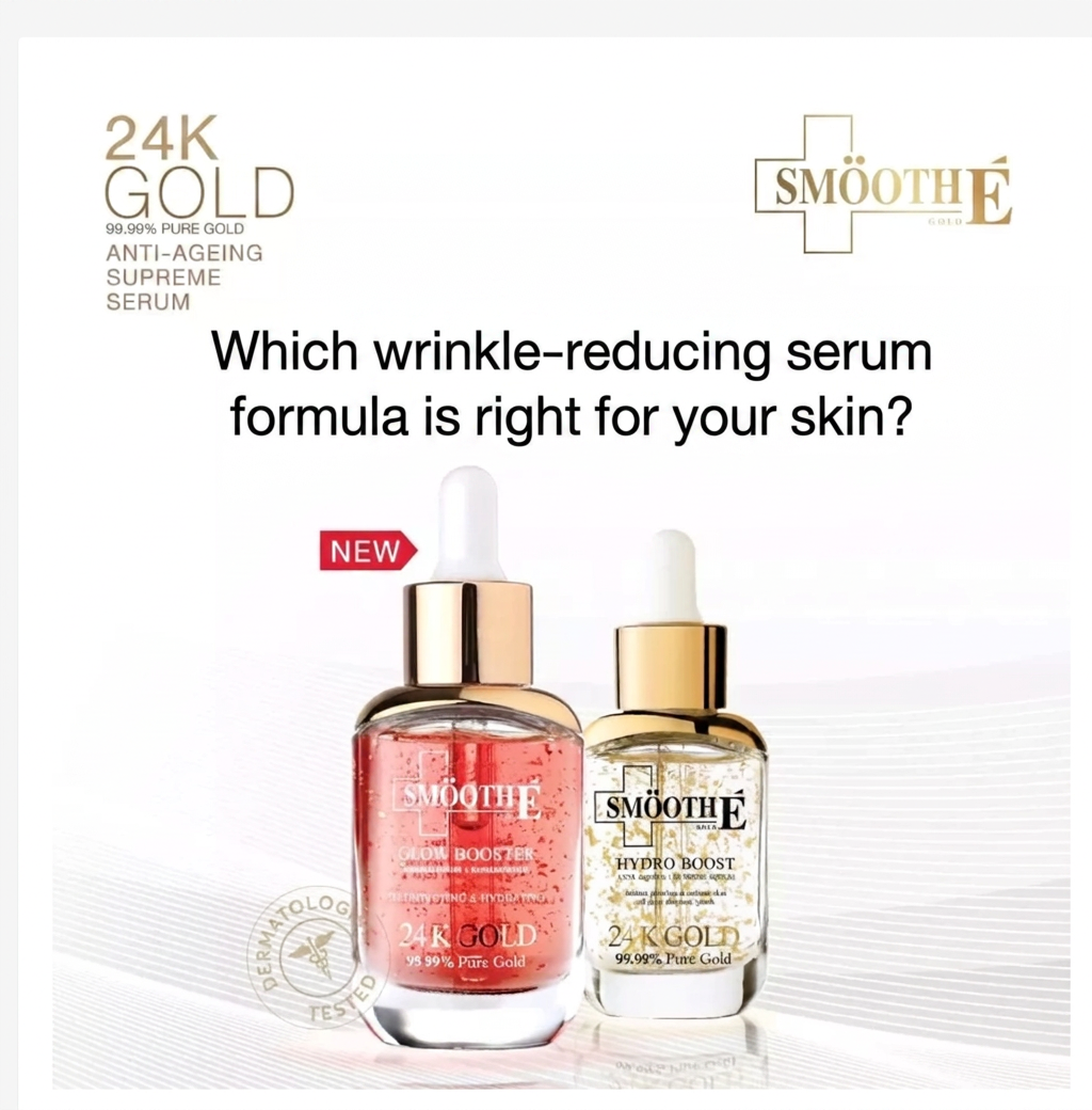 Smooth E Double Gold & Glow Serum Set 24K Luxury Hydration & Firming