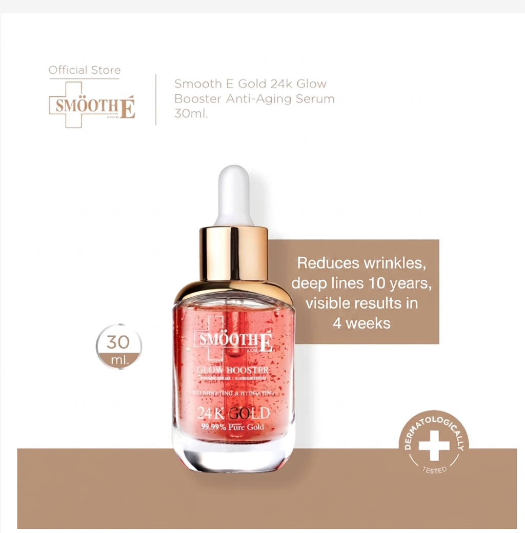 Smooth E Double Gold & Glow Serum Set 24K Luxury Hydration & Firming