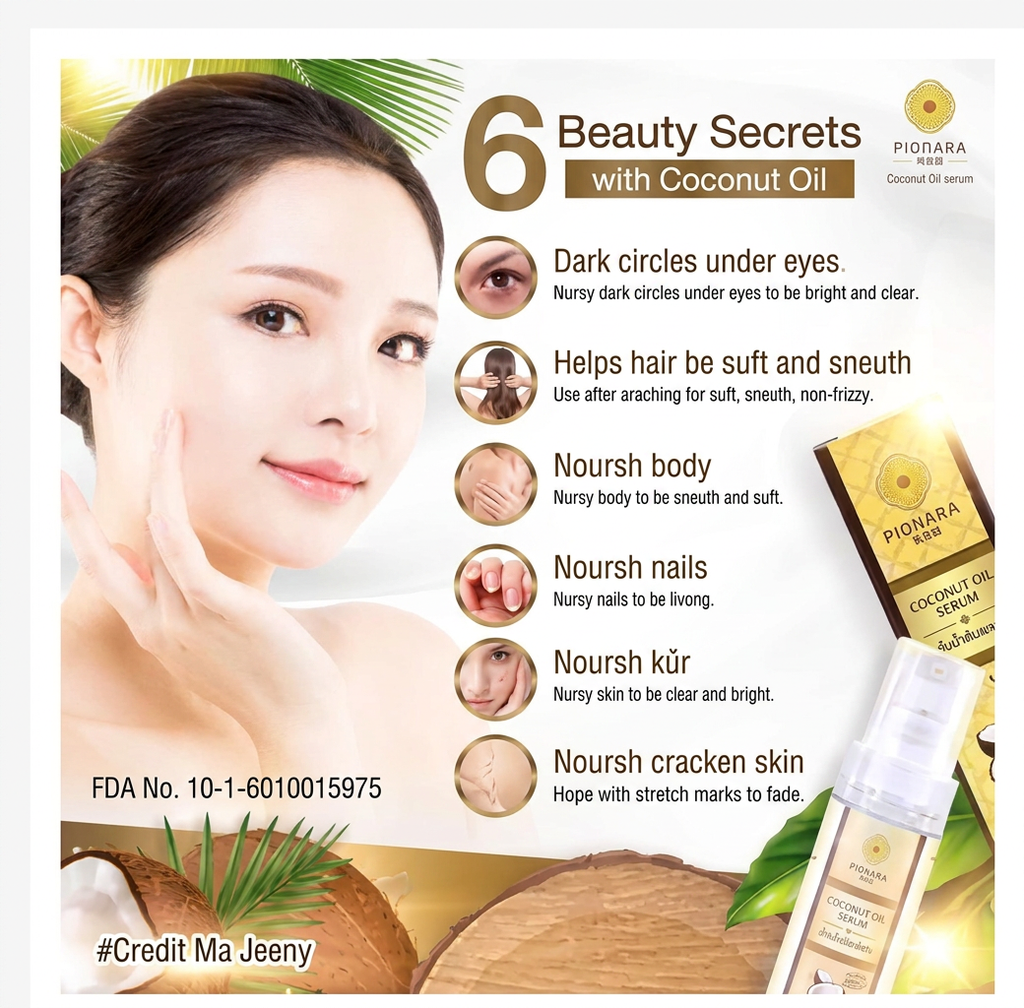 Thai Coconut Spa Gift Set Full Body Beauty & Hair Care Bundle in Bamboo Box