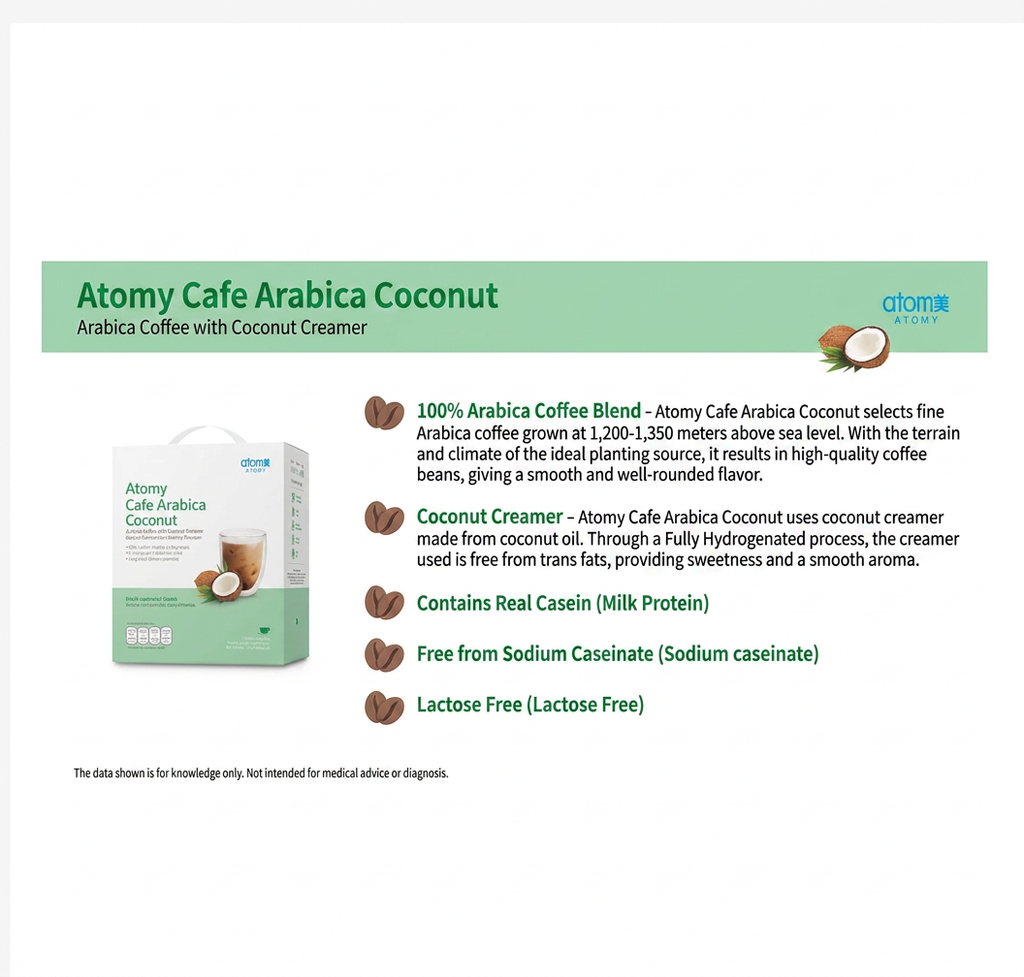 Thai Arabica Coffee Coconut Flavor Instant Coffee Sticks 10 Sachets