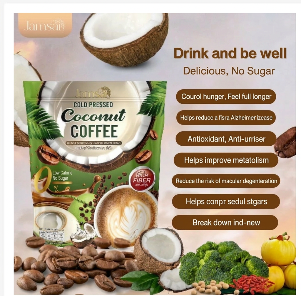 Coconut Coffee Instant Mix Tropical Coffee Drink