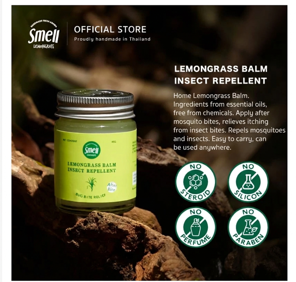 Lemongrass Balm Set Natural Herbal Balm 4 Jars Refreshing & Soothing
