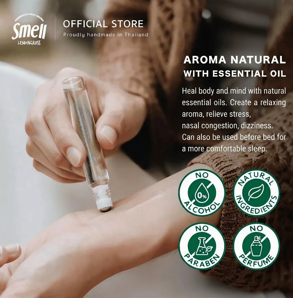 Aromatic Roller Oils Set 3 Pack Essential Oil Roll-On 8ml Each