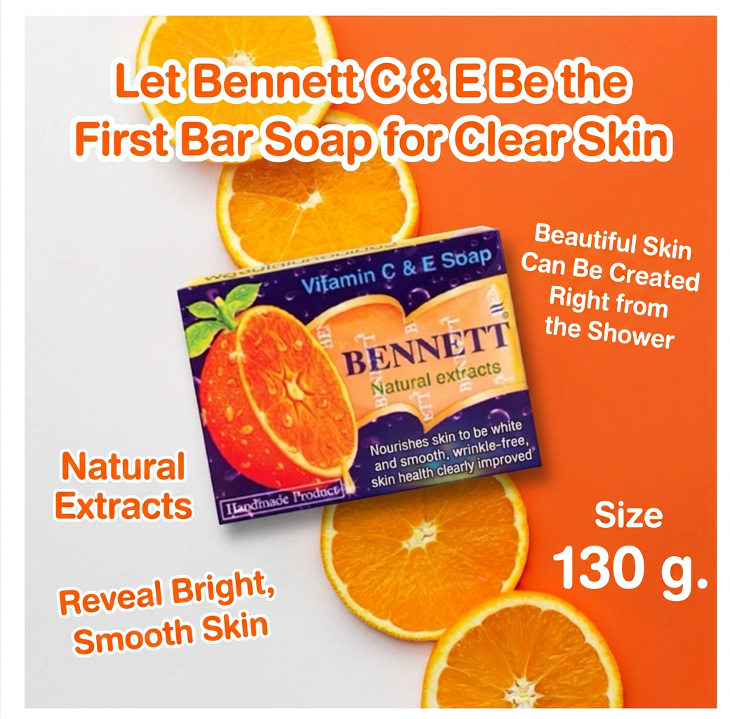 Bennett Vitamin C & E Soap Orange Scent Face & Body Cleanser