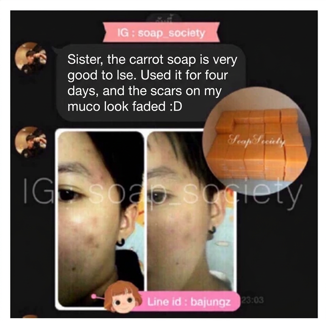 Carrot Soap Natural Handmade Face & Body Cleansing Bar