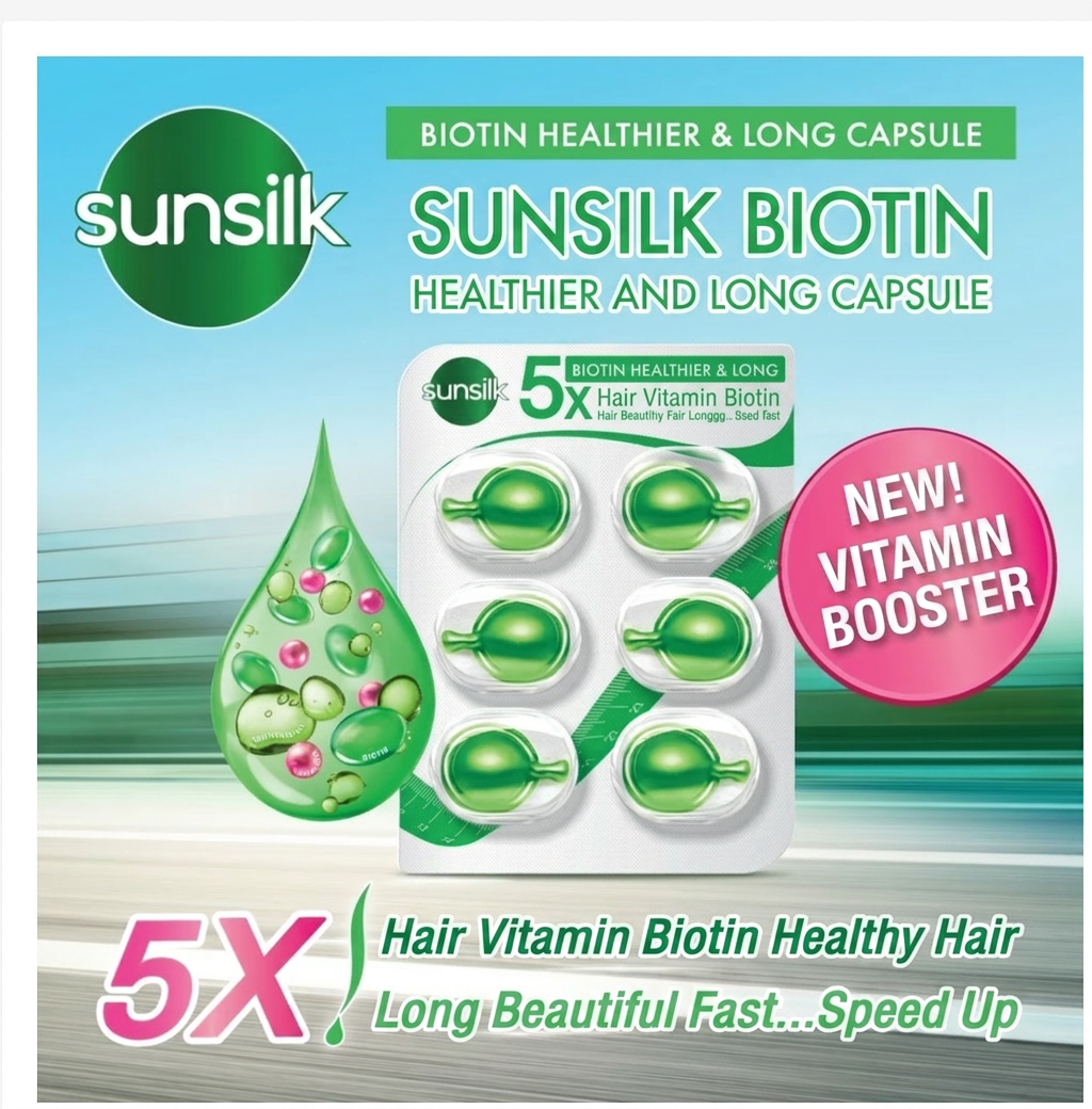 Sunsilk Biotin Hair Vitamin Capsules 6 x 1ml – Healthier & Longer-Looking Hair