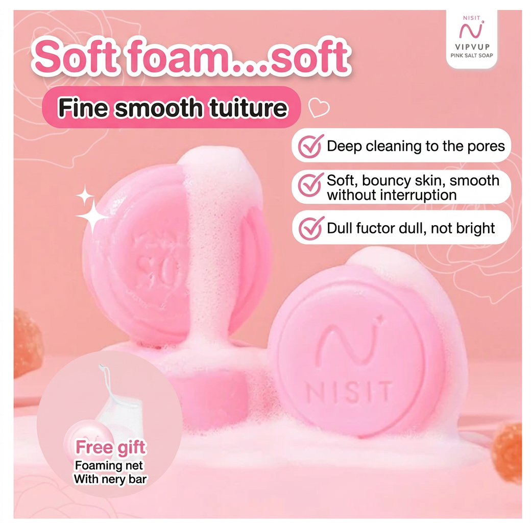 Himalayan Pink Salt Soap Natural Face & Body Cleansing Bar