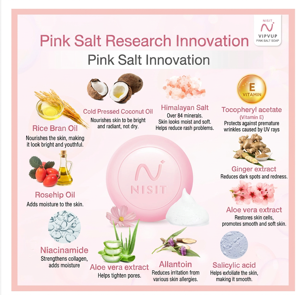 Himalayan Pink Salt Soap Natural Face & Body Cleansing Bar