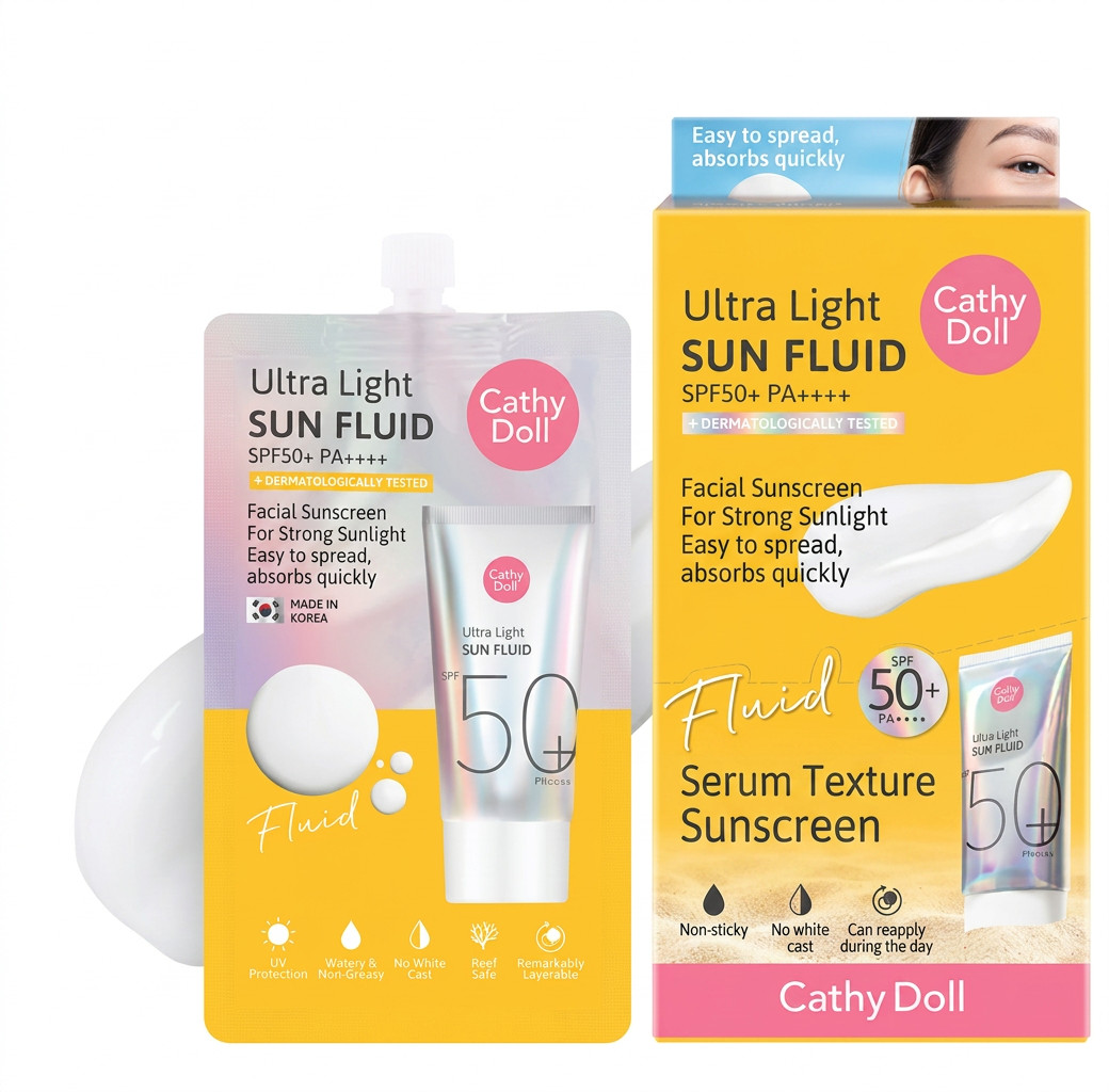 Cathy Doll Ultra Light Sun Fluid SPF50+ PA++++ – Choose Your Size