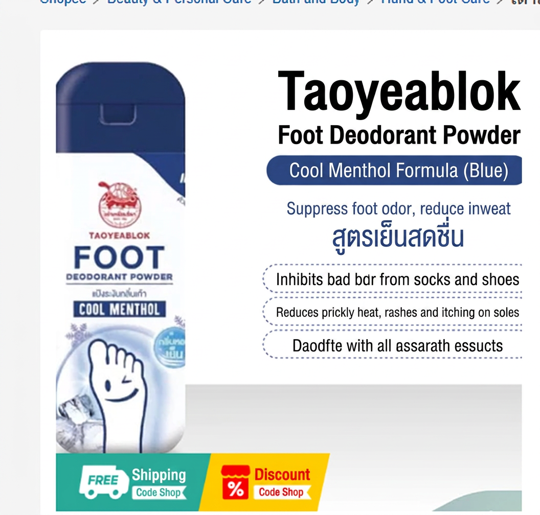 Tao Yiap Lok Foot Powder Odor Control & Sweat Absorption