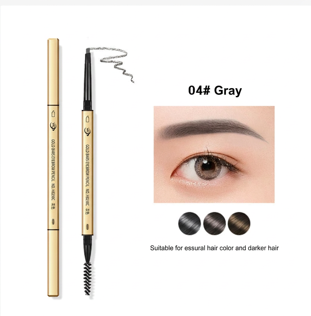 YTL Waterproof Eyebrow Pencil, 2-in-1 Rotating Brow Pencil with Brush