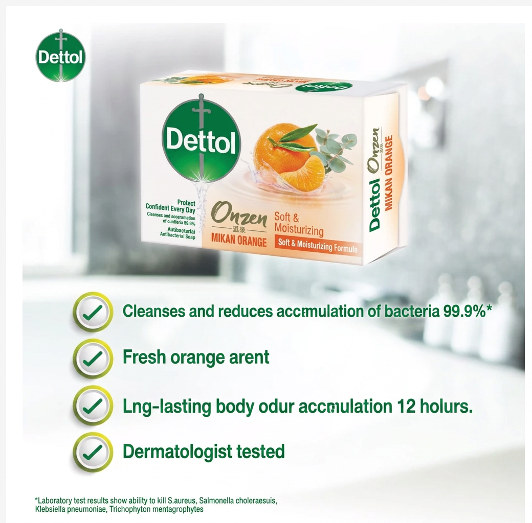 Dettol Onzen Mikan Orange Soap 60g