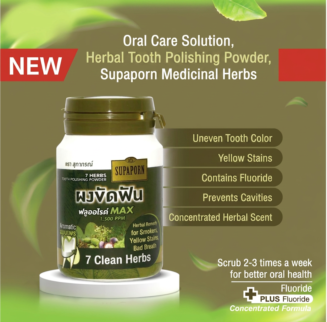 Supaporn Herb Thai Herbal Tooth Polishing Powder – Choose Your Formula