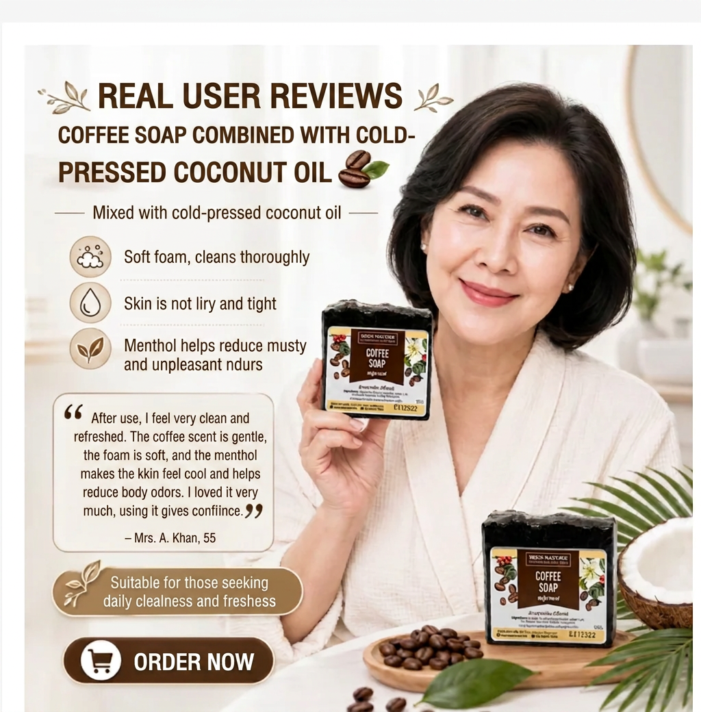 Handmade Coffee & Menthol Body Soap – 100g