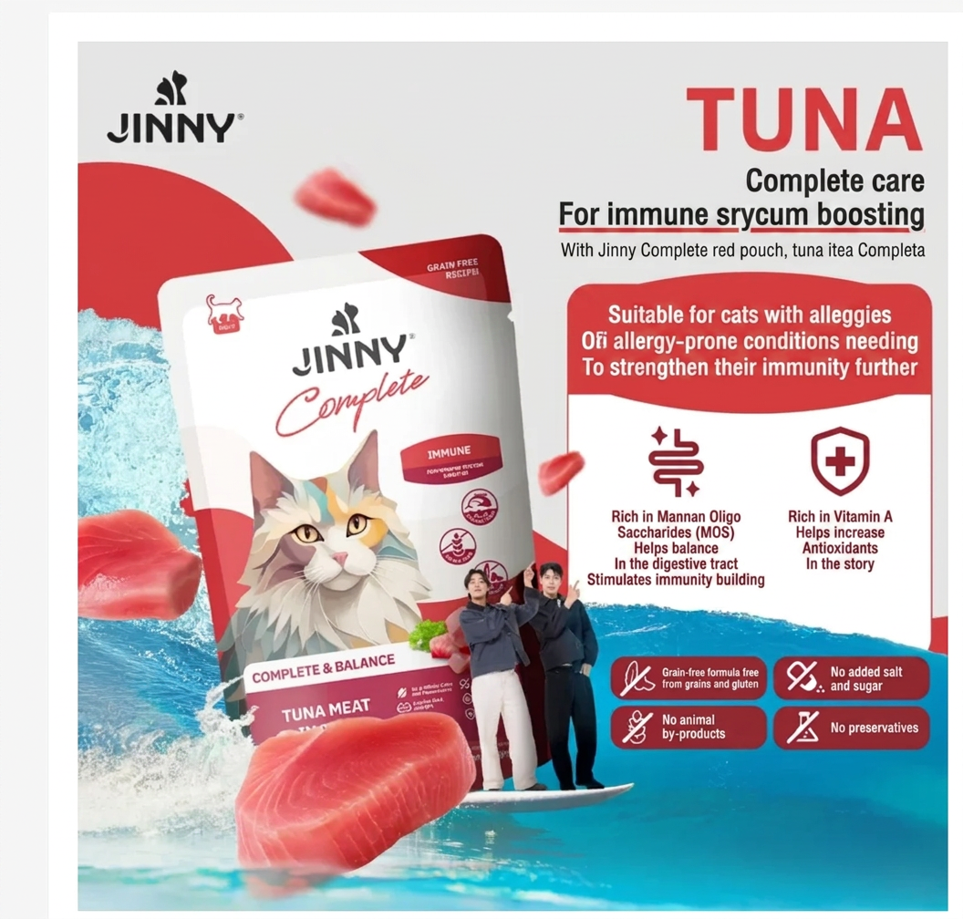 Jinny Complete Wet Cat Food in Jelly 70g – 4 Flavors