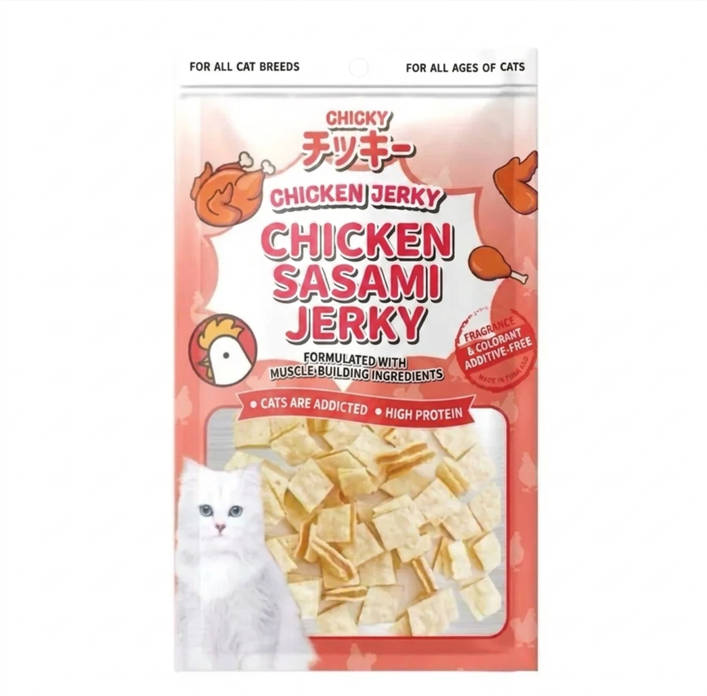 Chicky Chicken Jerky Premium Cat Treats – 7 Varieties