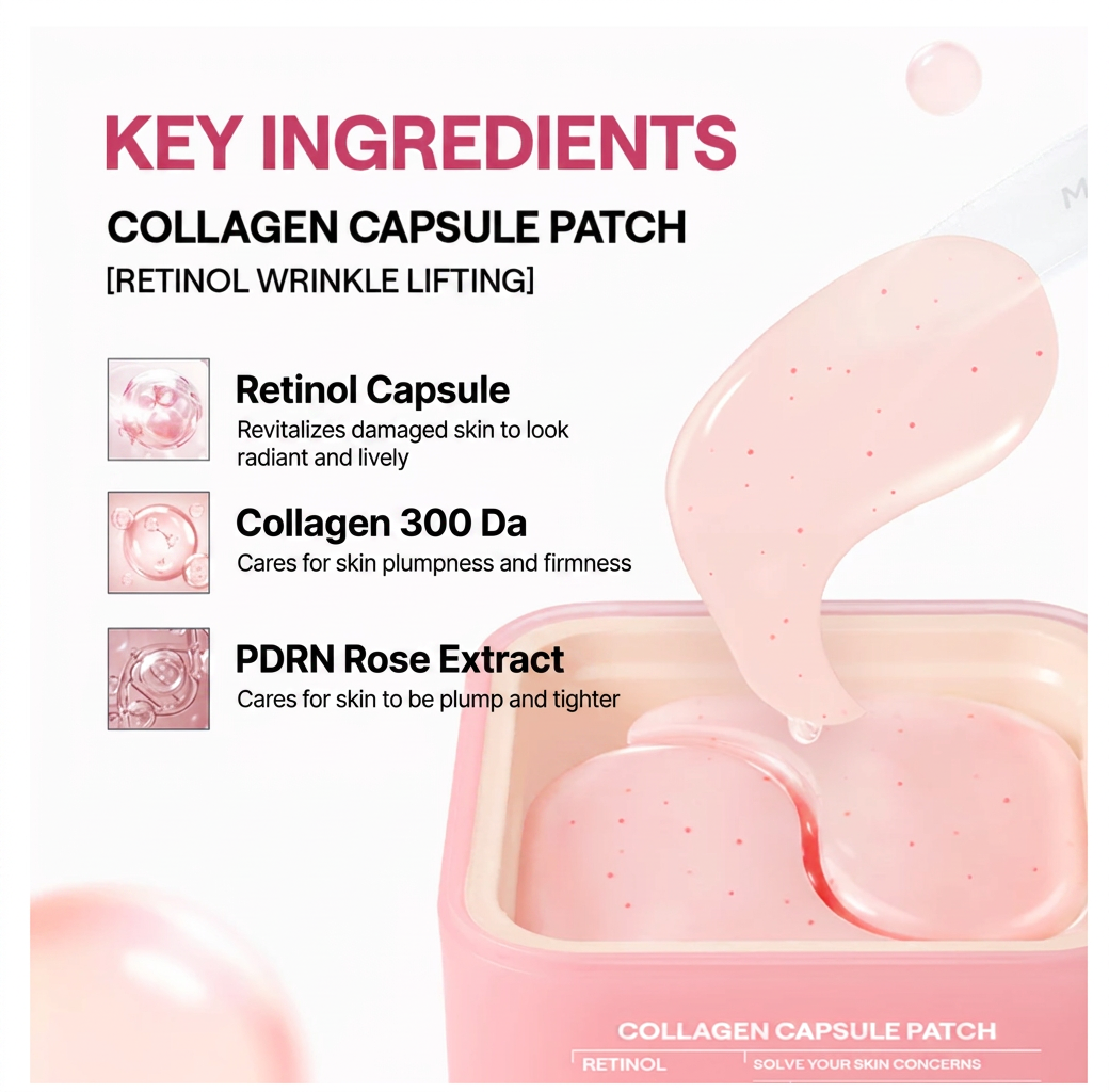 MEDIHEAL Collagen Capsule Hydrogel Patch – 60 Patches, 3 Formulas