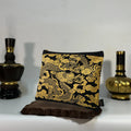 Golden Dragon Canvas Clutch Thai Statement Handbag