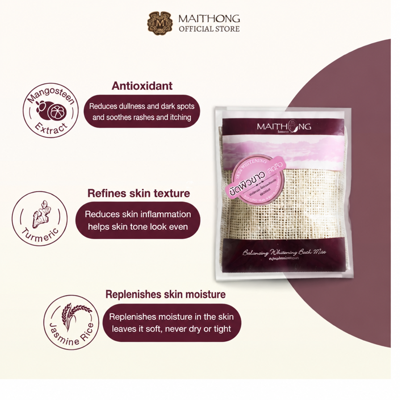 Mai Thong Thai Kräuter-Peelingseife im Beutel – 3er-Pack, je 100 g
