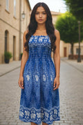 Thai Elephant Maxi Dress  Strap Summer Boho Dress